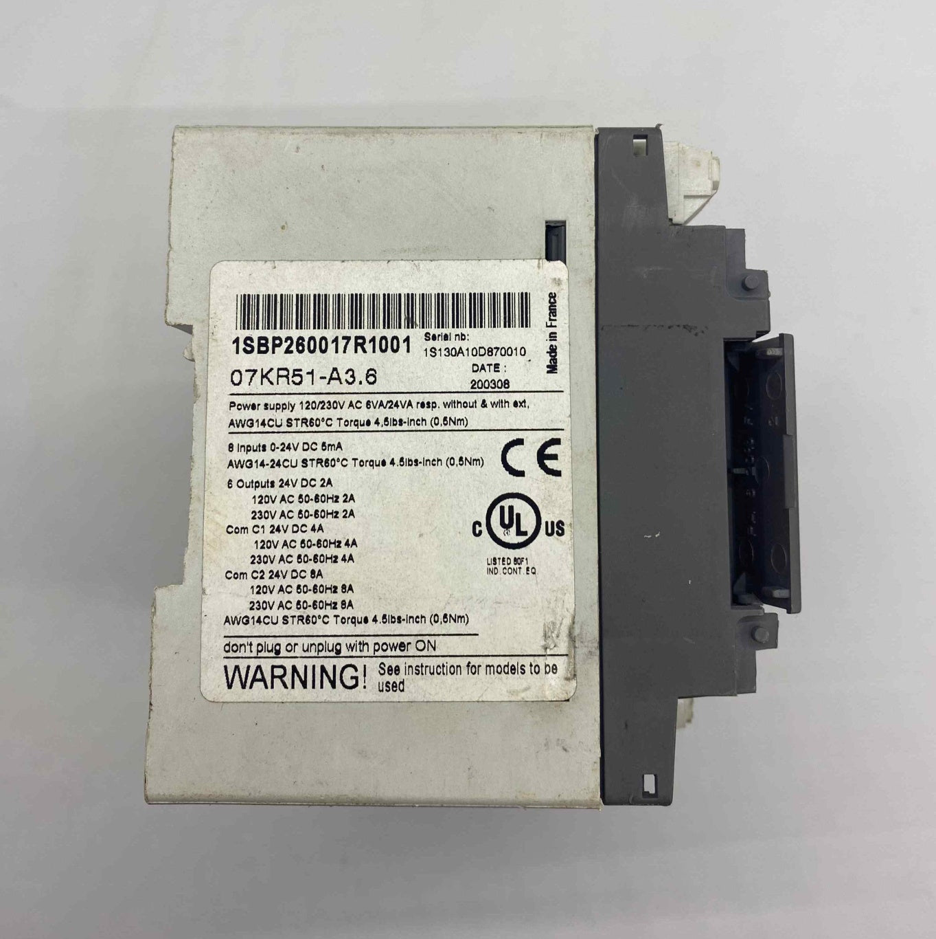 ABB 07KR51-A3.6  PLC