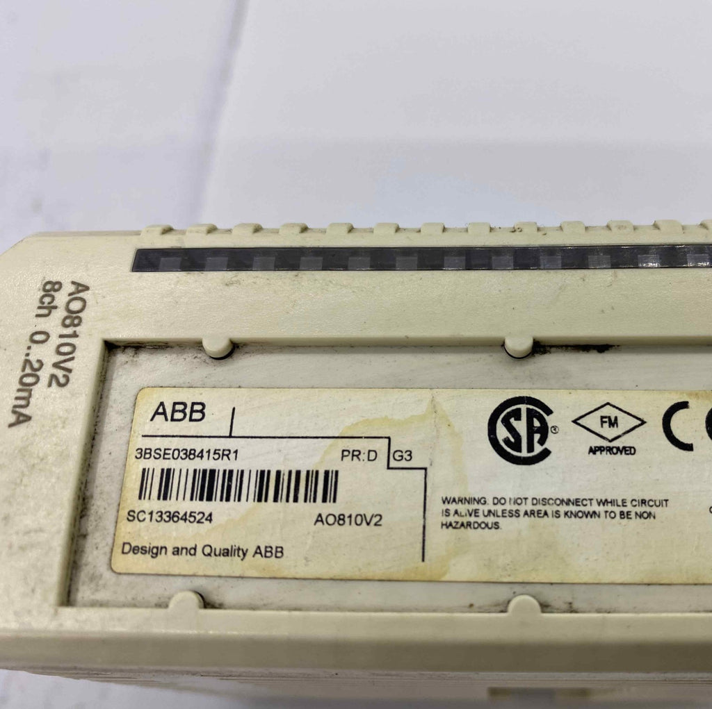 ABB AO810V2 8CH 0.20MA  PLC
