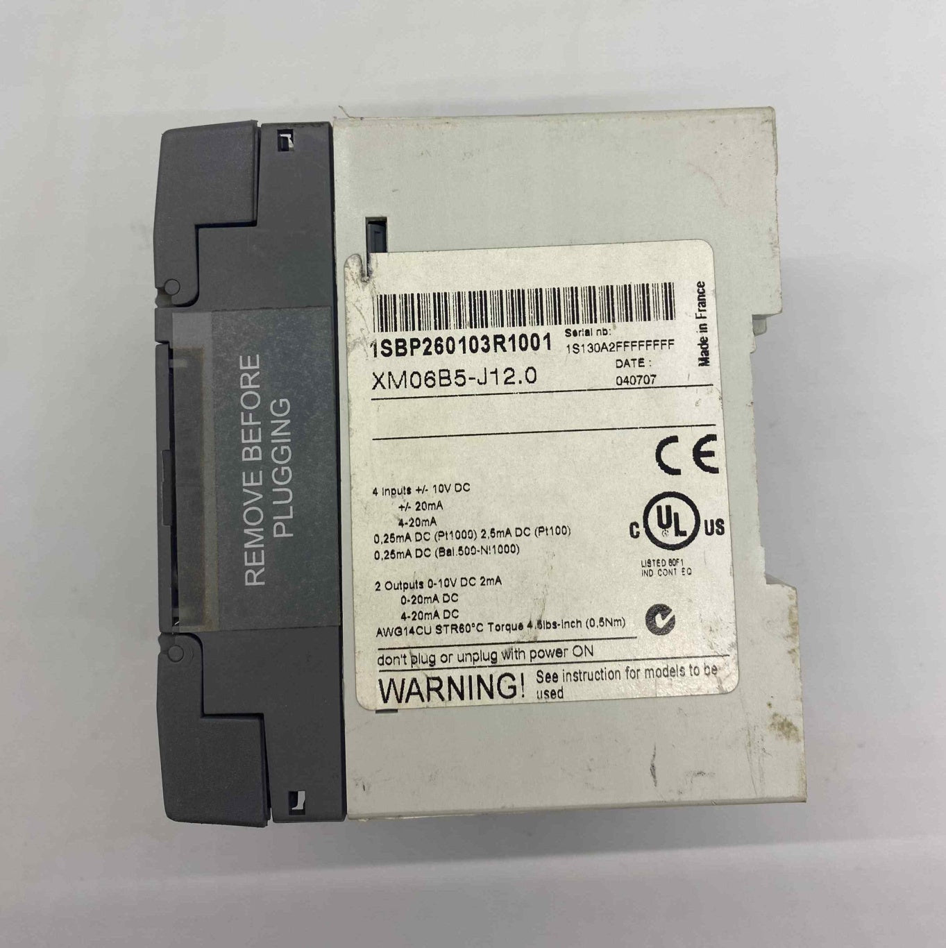 ABB XM06B5-I12.0  PLC