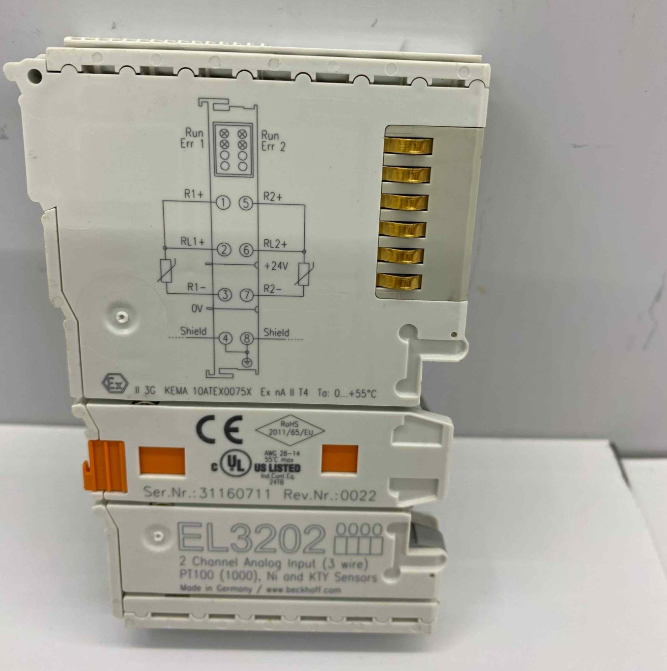 BECKHOFF EL3202 2-CHANNEL ANALOG INPUT