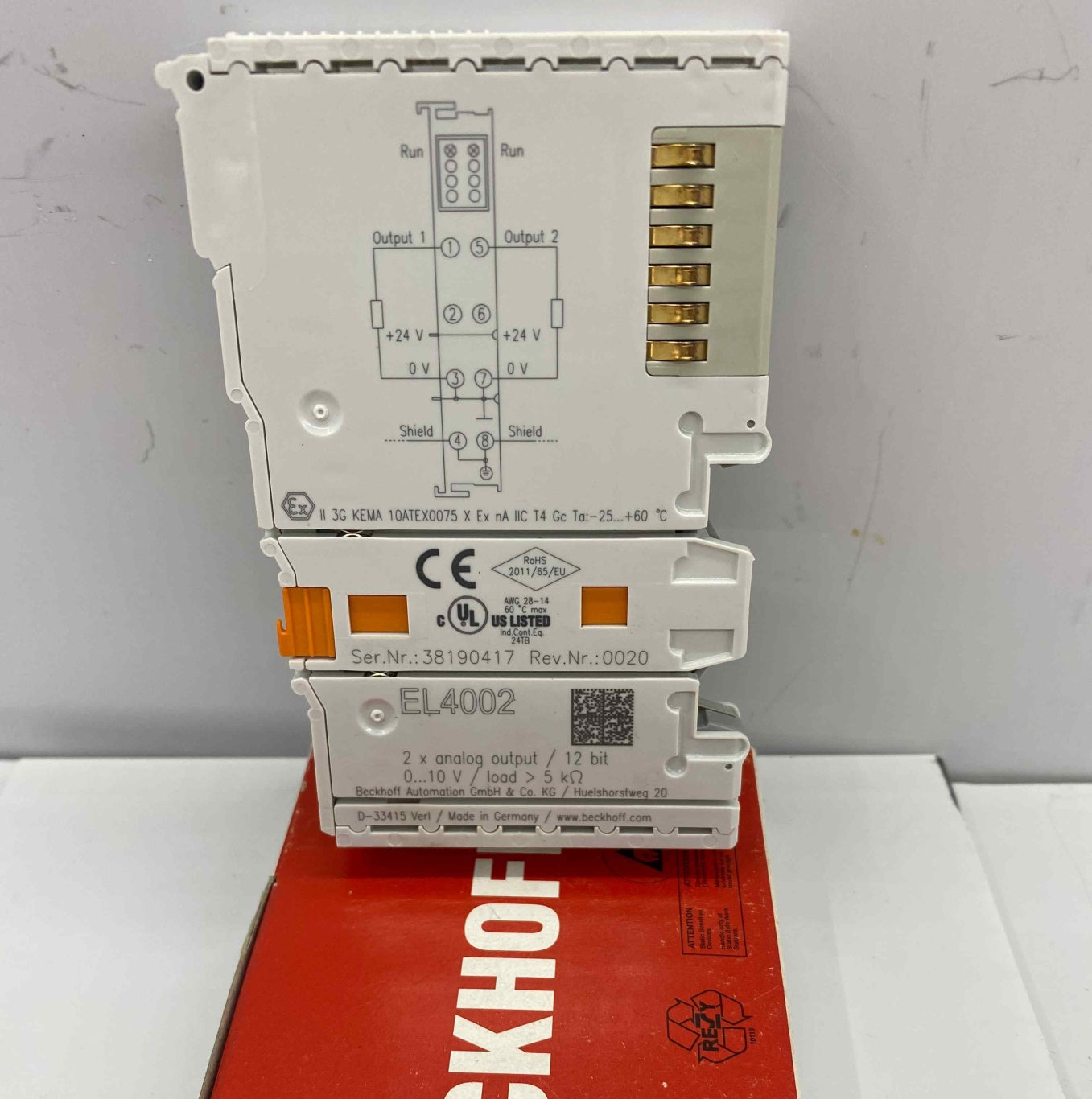 BECKHOFF EL4002  (SIFIR ÜRÜN) KUTULU PLC MODUL