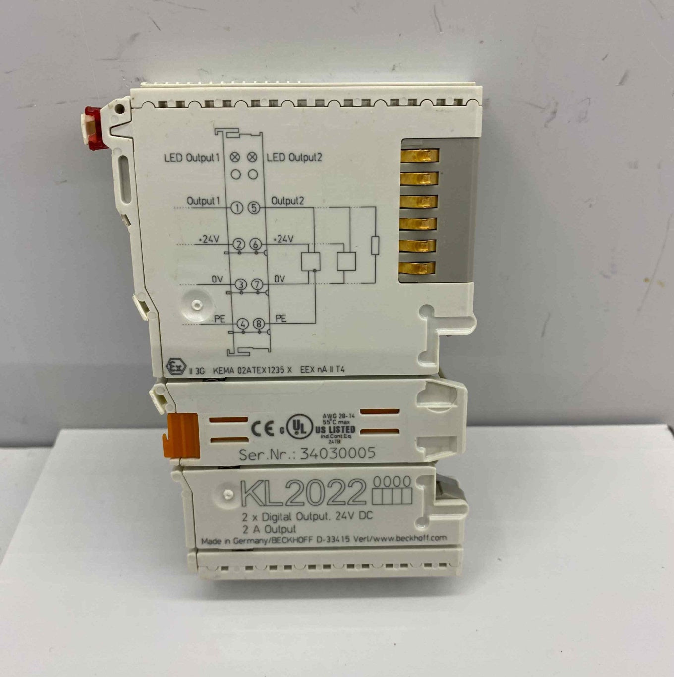 BECKHOFF KL2022 2-CHANNEL DIGITAL INPUT MODULE