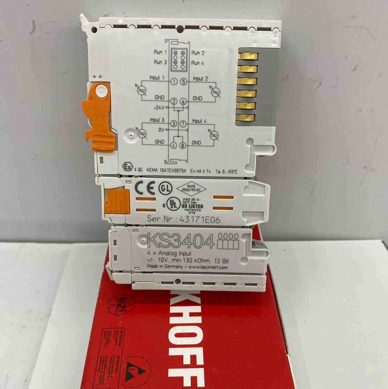 BECKHOFF KS3404  (SIFIR ÜRÜN) KUTULU PLC MODUL