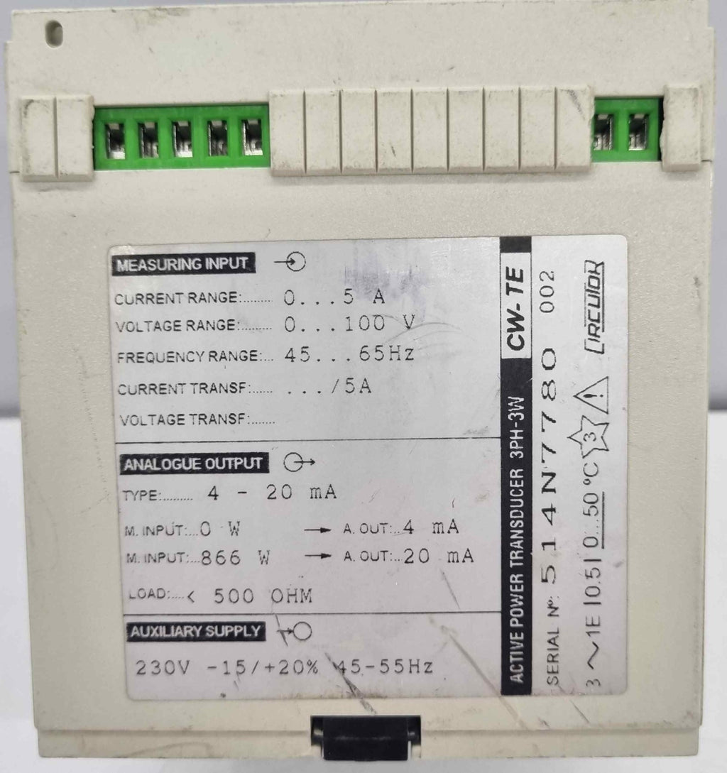 CIRCUTOR CW-TE DONUSTURUCU 514N7780 ACTIVE TRANSDUCER 3PH-3W