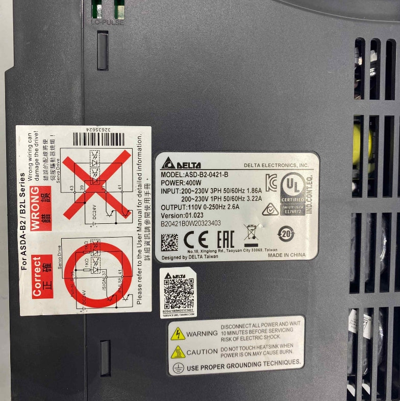 DELTA ASD-B2-0421-B  0.40KW 220V  SERVO SÜRÜCÜ