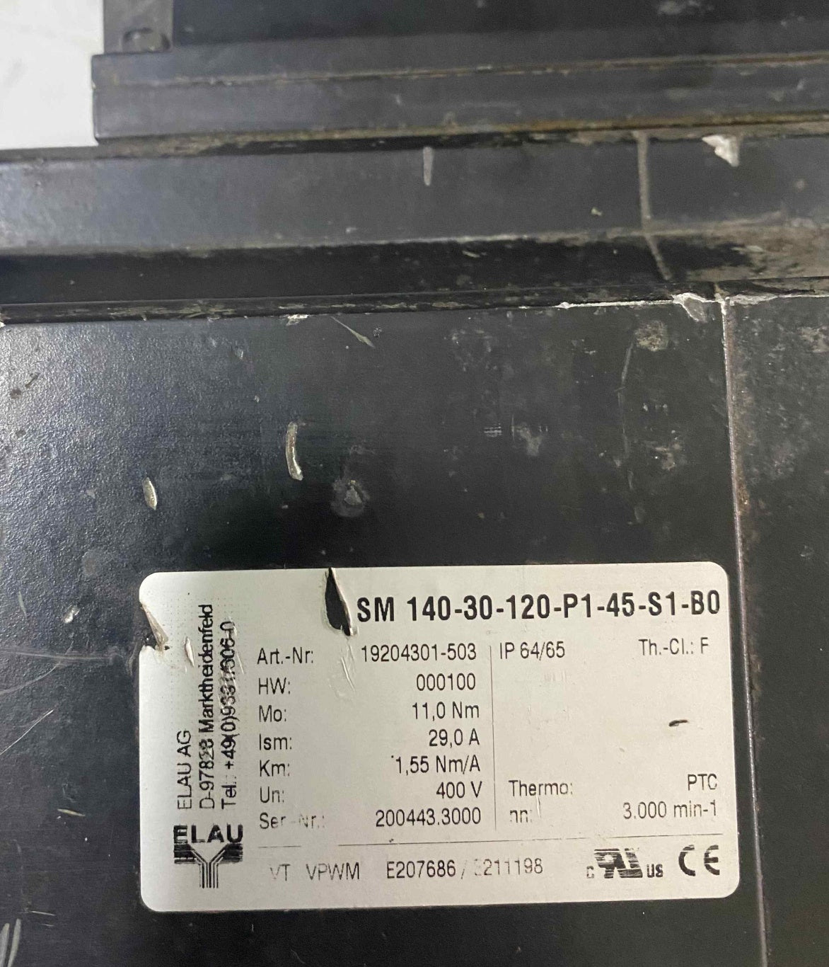ELAU [SM140-30-120-P1-45-S1-B0]  SERVO MOTOR