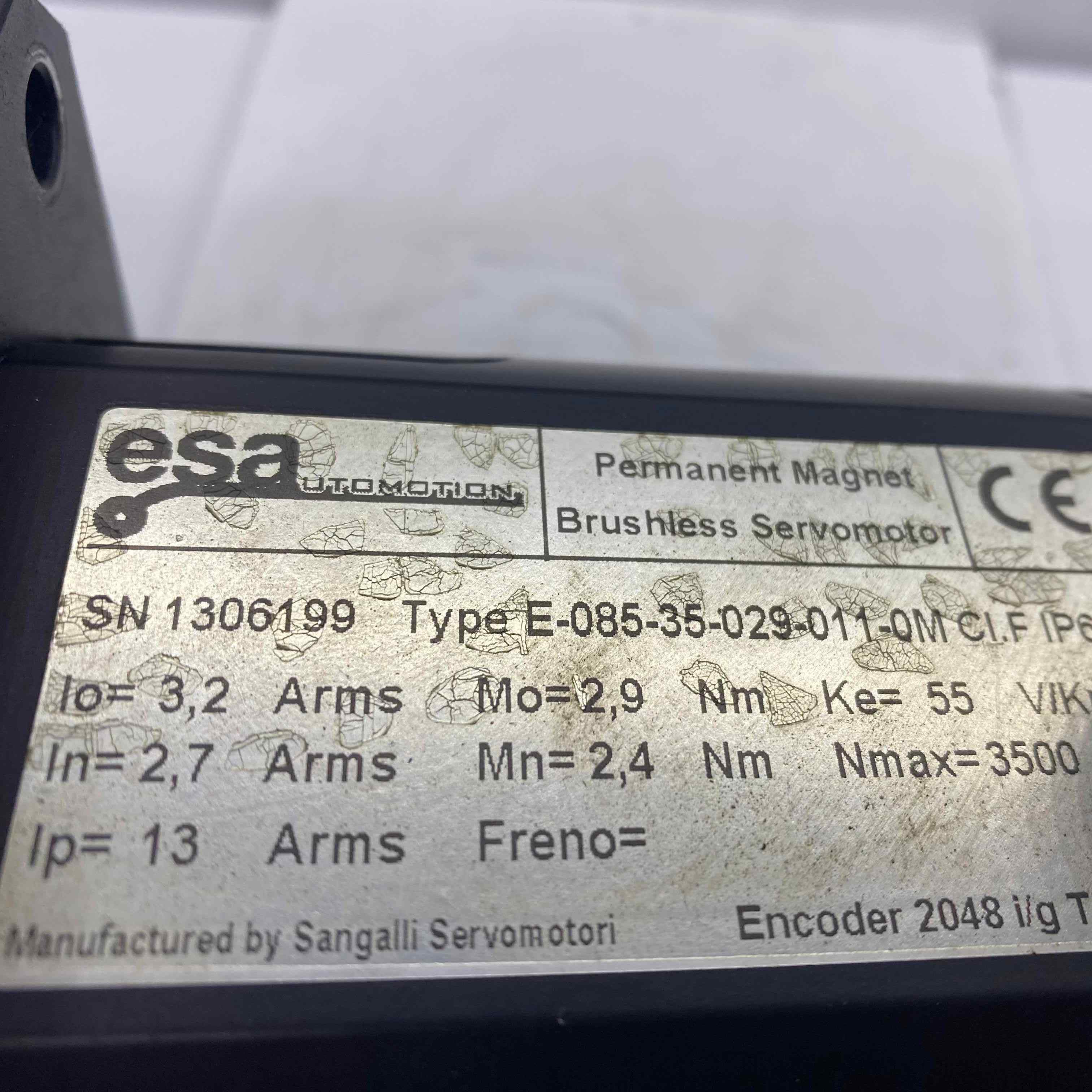ESA [E-085-35-029-011-0MCI.F IP65]  SERVO MOTOR