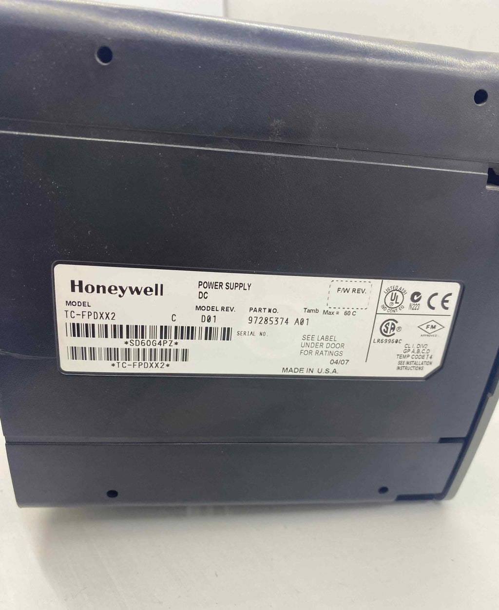 HONEYWELL TC-FPDXX2  POWER SUPPLY PLC
