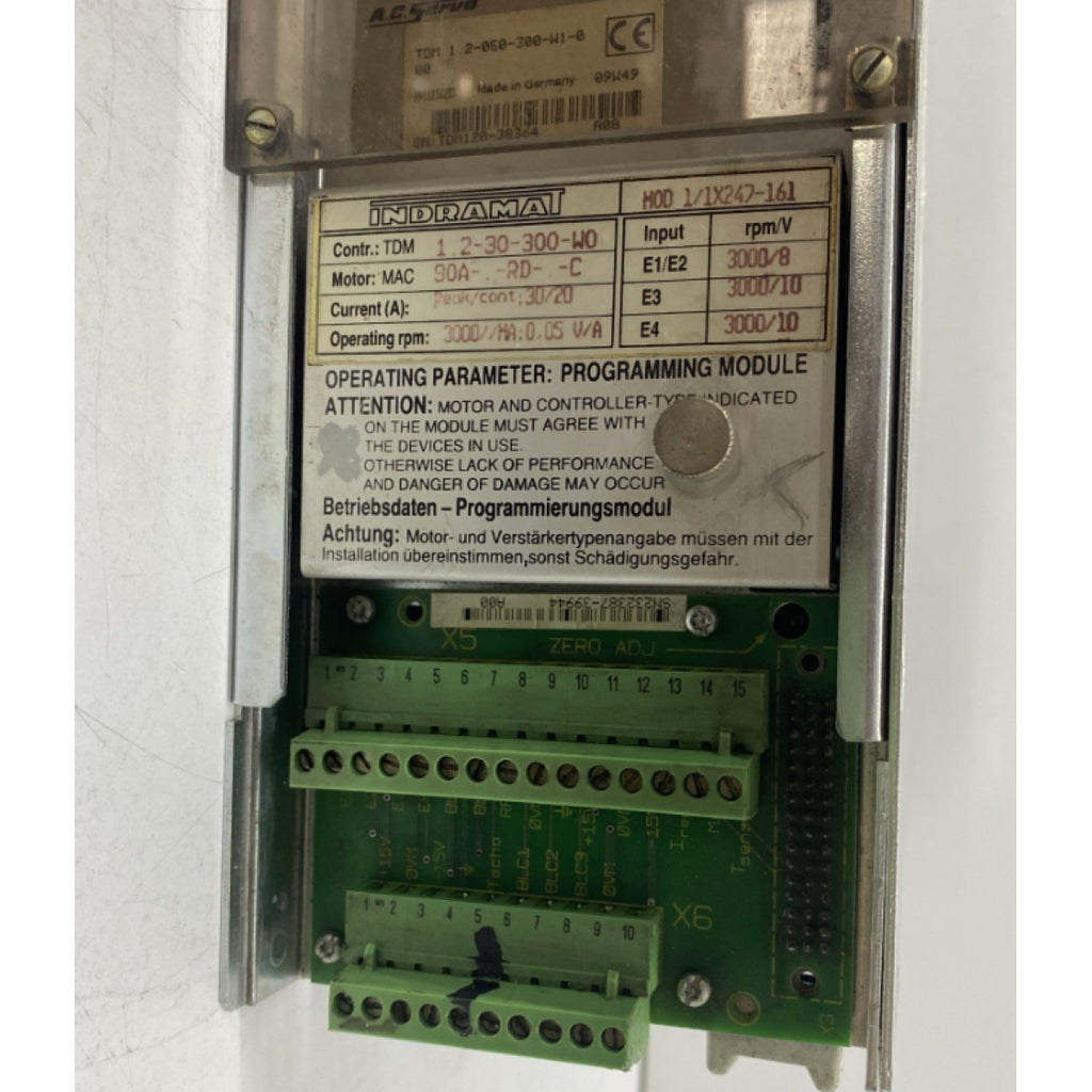 INDRAMAT TDM 1.2-050-300-W1-0 50A 300VDC SERVO SÜRÜCÜ