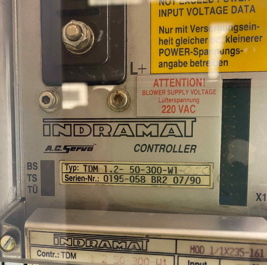 INDRAMAT TDM 1.2-50-300-W1-0 50A 300VDC SERVO SÜRÜCÜ