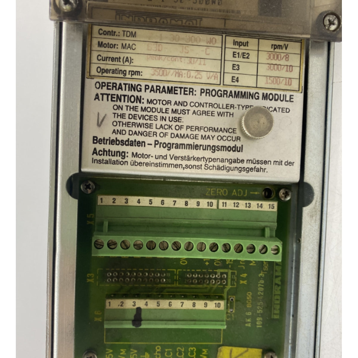 INDRAMAT TDM 2.1-30-300-W0 30A 300VDC SERVO SÜRÜCÜ
