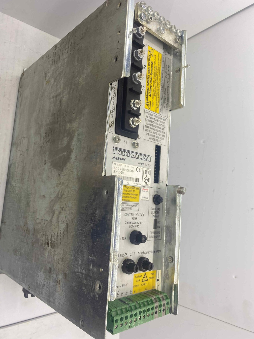 INDRAMAT TVM 2.4-050-220/300-W1/220/380 50A 380V POWER SUPPLY MODÜLÜ SERVO SÜRÜCÜ