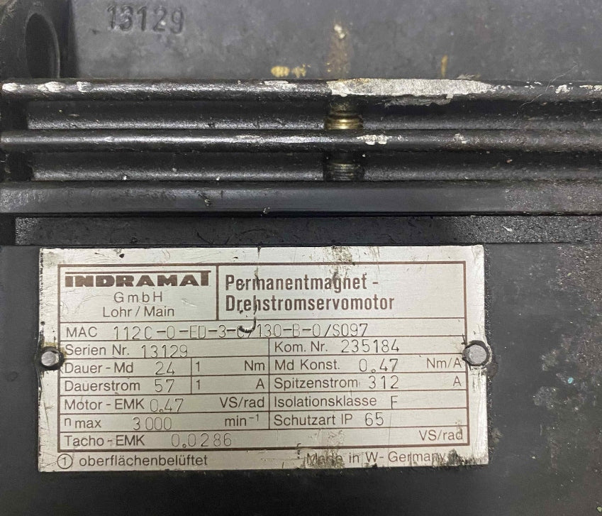 INDRAMAT REXROTH 112C-0-ED-3-C/130-B-0/S097 SERVO MOTOR