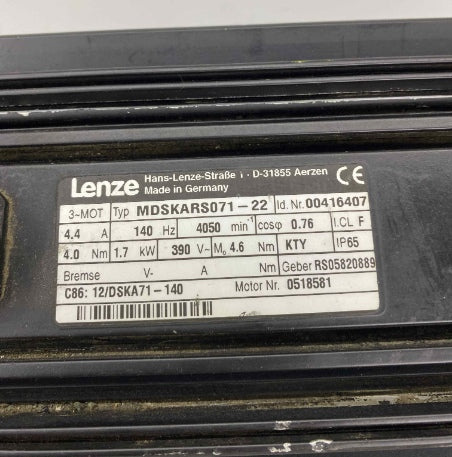 LENZE [DSKARS071-22]  SERVO MOTOR