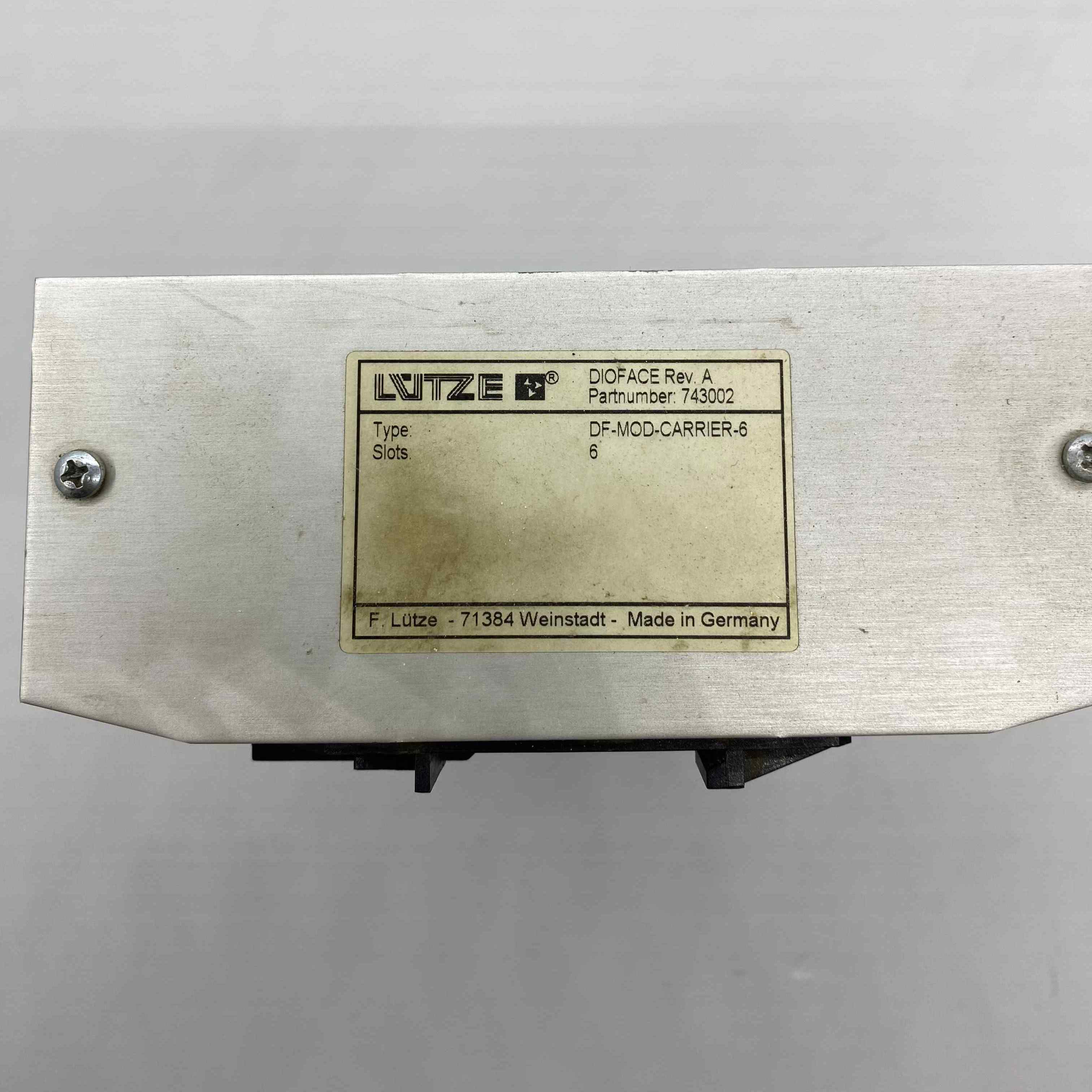 LUTZE  - DF-MOD-CARRIER-6  PLC TERMİNAL BLOĞU