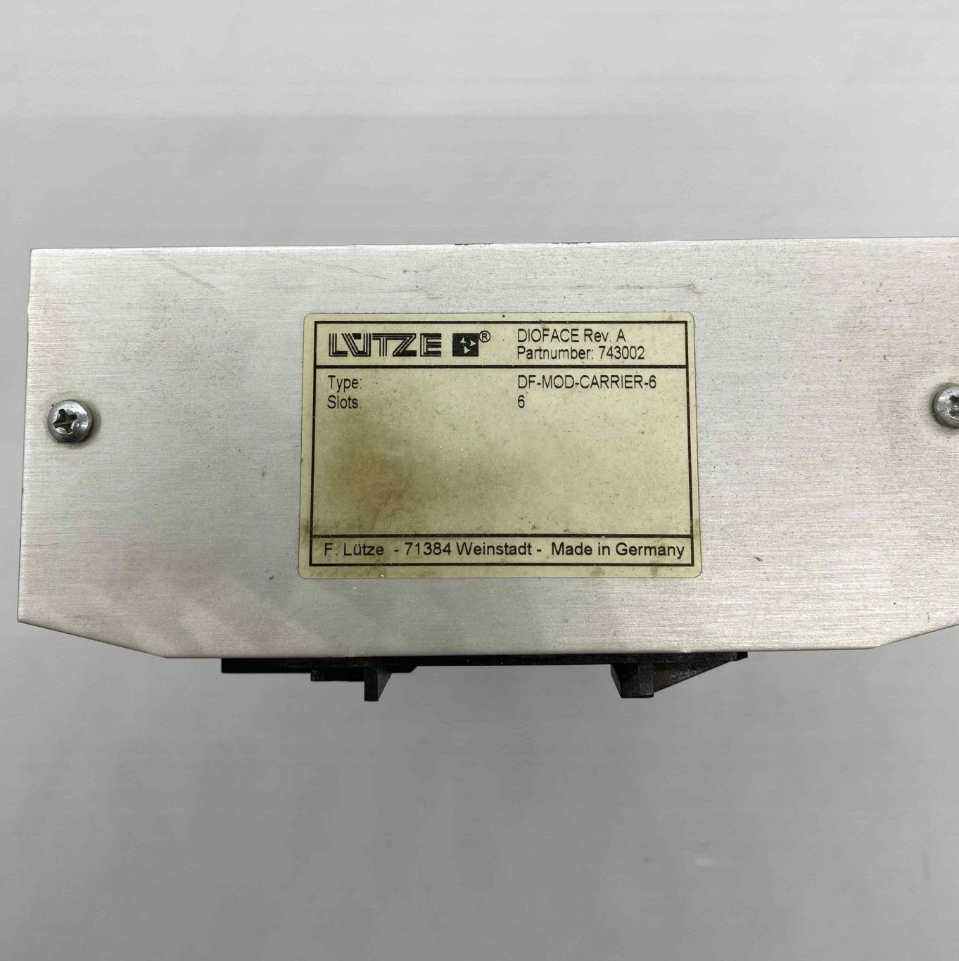 LUTZE  - DF-MOD-CARRIER-6  PLC TERMİNAL BLOĞU