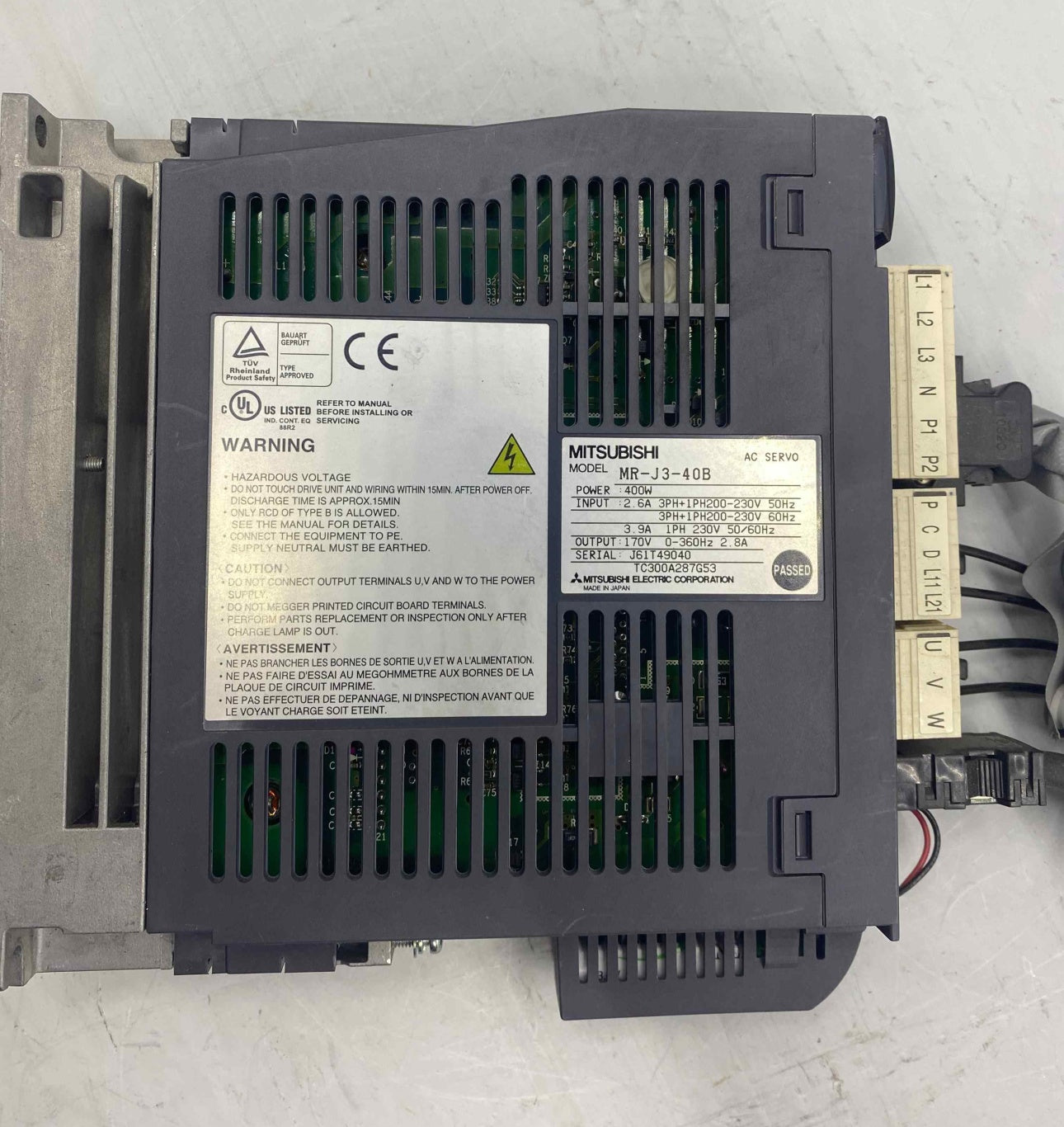 MITSUBISHI MR-J3-40B 0.4KW 220V SERVO SÜRÜCÜ