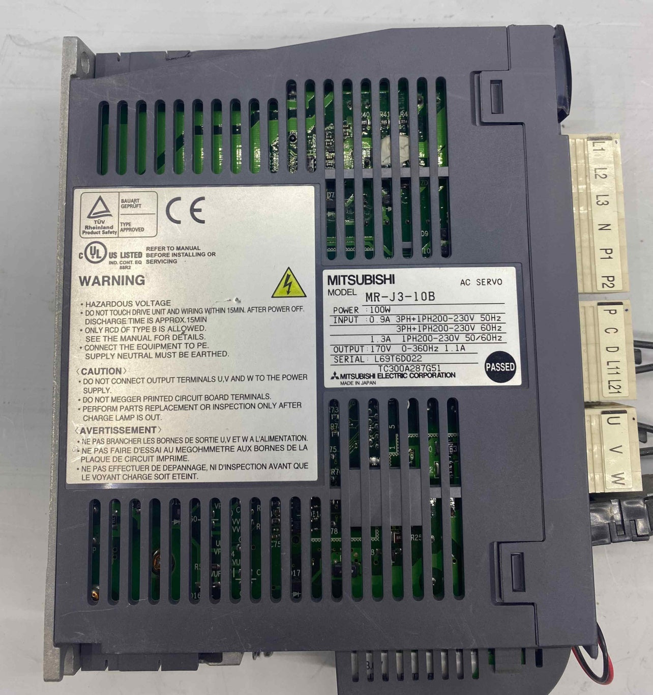 MITSUBISHI MR-J3-10B  0.1KW 220V SERVO SÜRÜCÜ