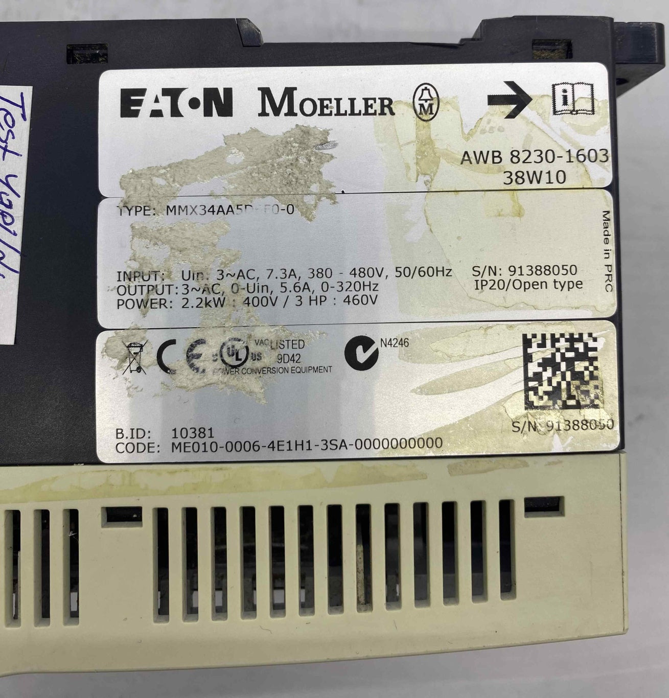 MOELLER AWB 8230-1603 38W10  2.2KW 380V MMX34AA5D6F0-0  SÜRÜCÜ