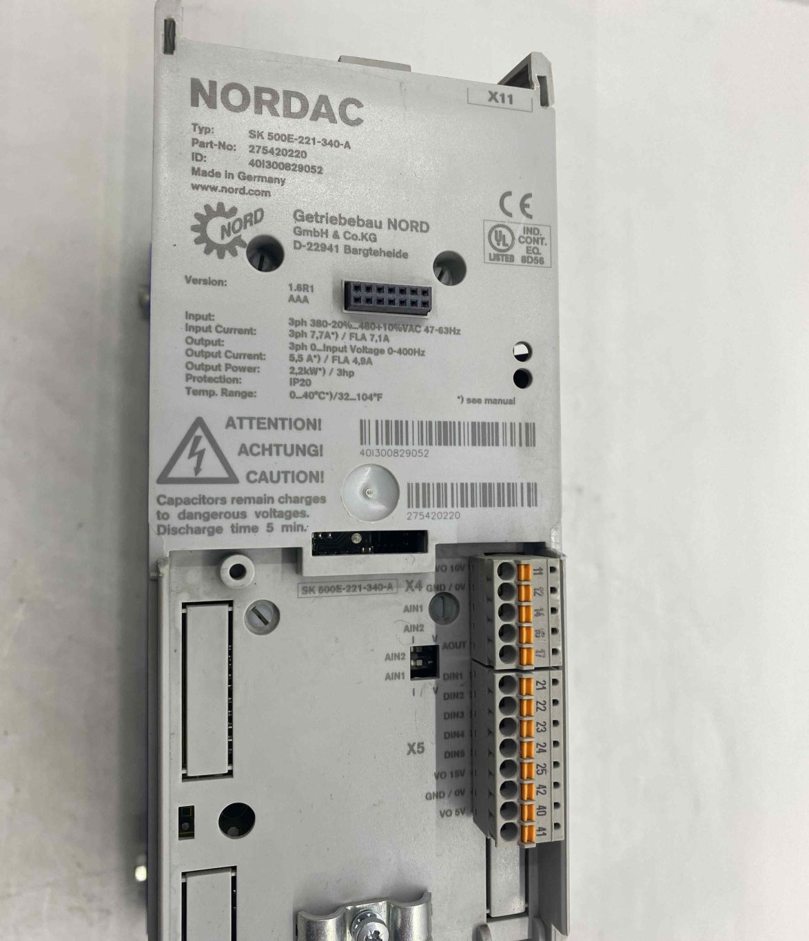 NORDAC SK 500E-221-340-A 2.2KW 380V SÜRÜCÜ