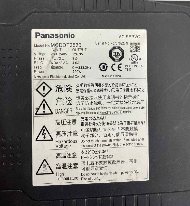 PANASONİC MCDDT3520 0.75KW 220V SERVO SÜRÜCÜ