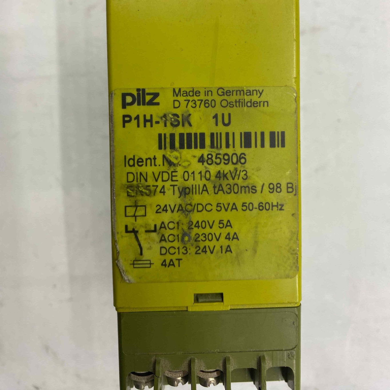 PILZ P1H-1SK 1U EMNIYET ROLESI