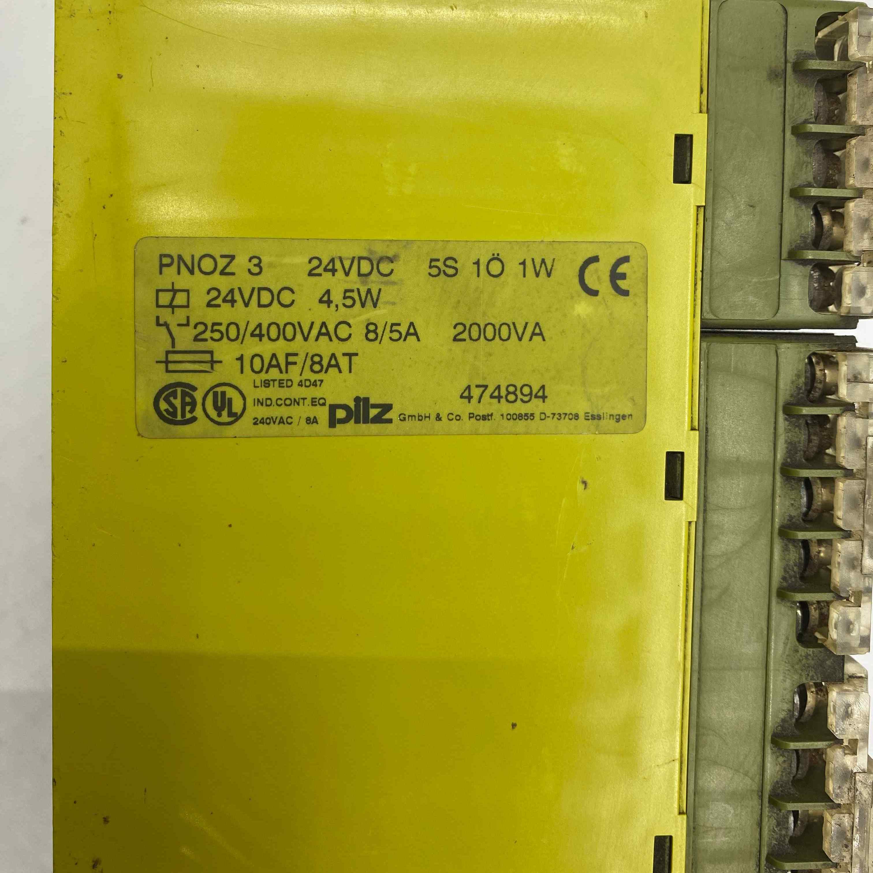 PILZ PNOZ 3 5S-1O 1W EMNIYET ROLESI