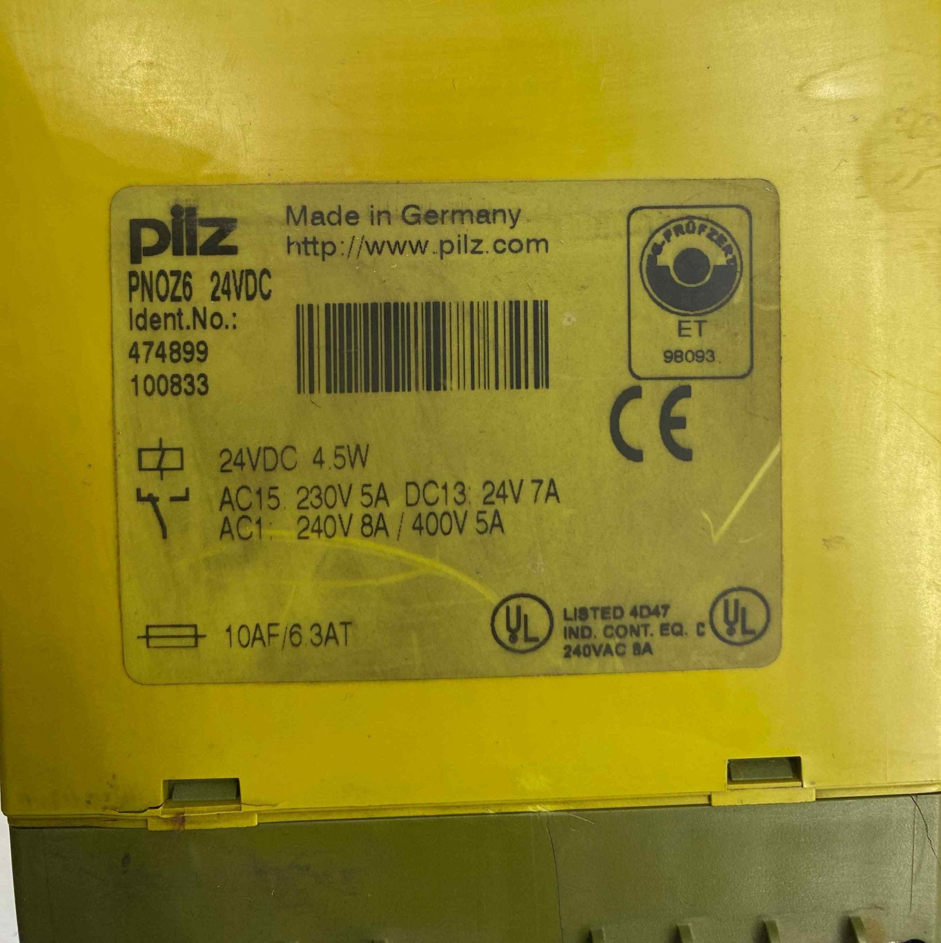 PILZ PNOZ6 24VDC EMNIYET ROLESI 474899