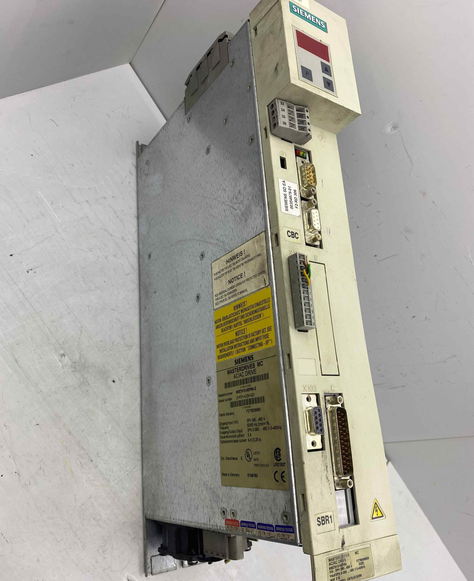 SIEMENS 6SE7013-0EP50-Z 1.1KW 380V SERVO SÜRÜCÜ