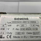 SIEMENS 6SE6400-4BD12-0BA0 FREN DIRENCI 160OHM 4KW