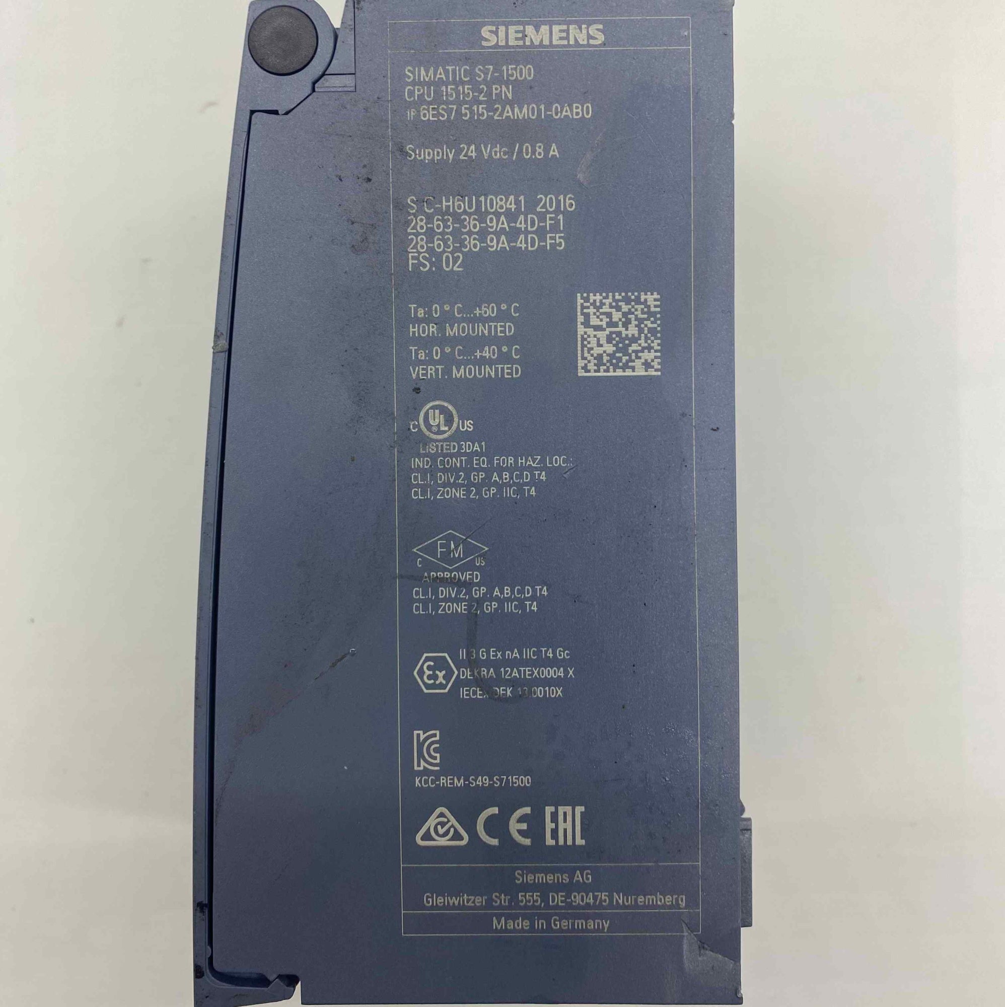 SIEMENS 6ES7515-2AM01-0AB0  PLC