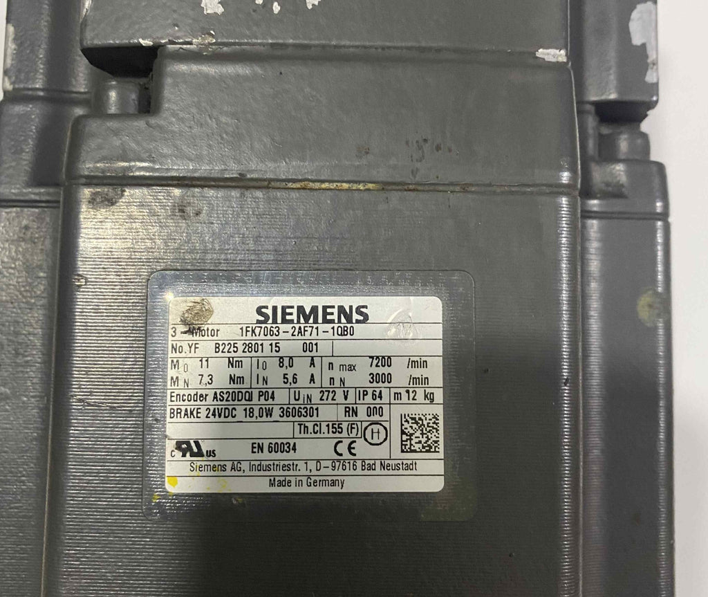 SIEMENS [1FK7063-2AF71-1QB0]  SERVO MOTOR