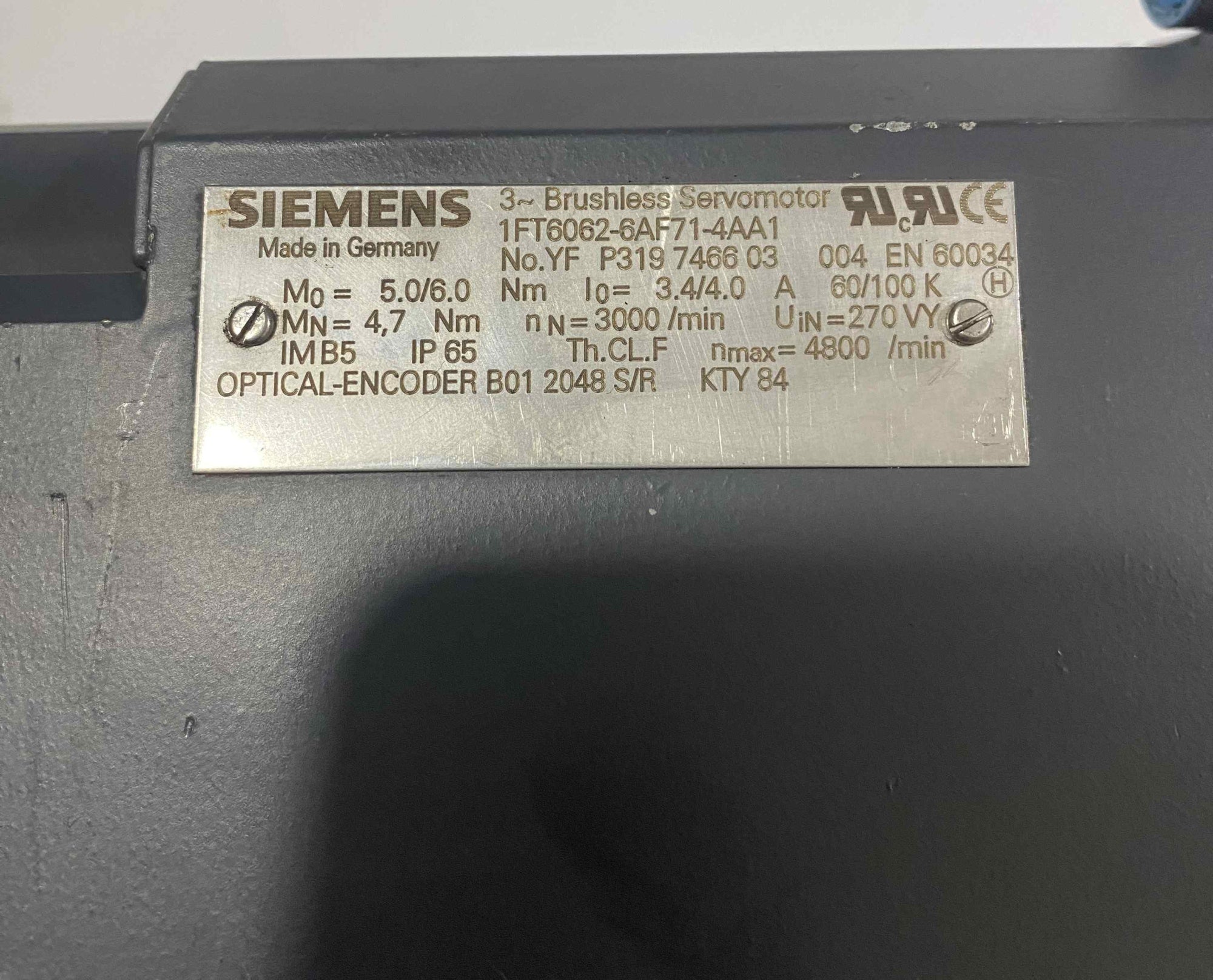 SIEMENS [1FT6062-6AF71-4AA1]  SERVO MOTOR