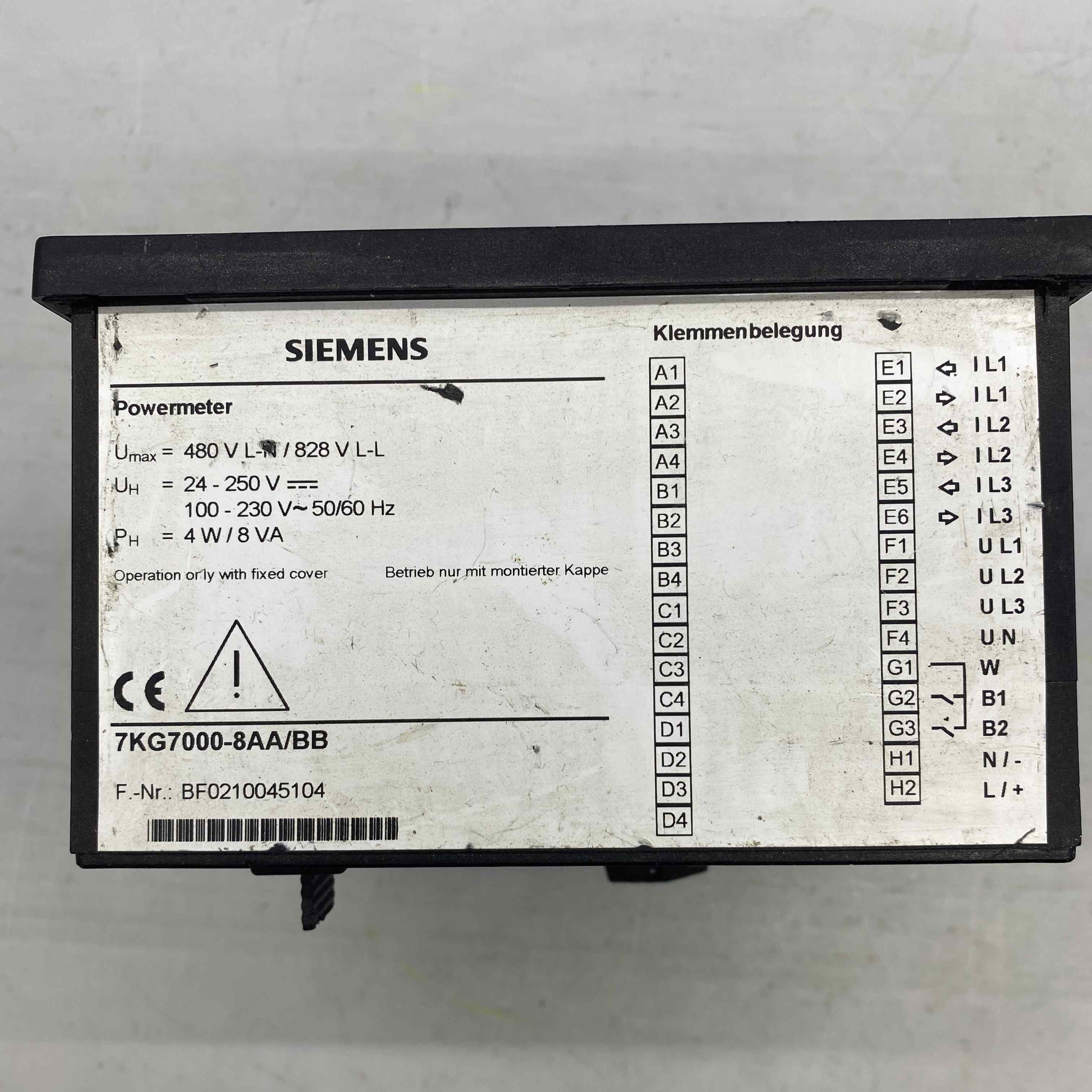 SIEMENS 7KG7000-8AA/BB  EKRAN