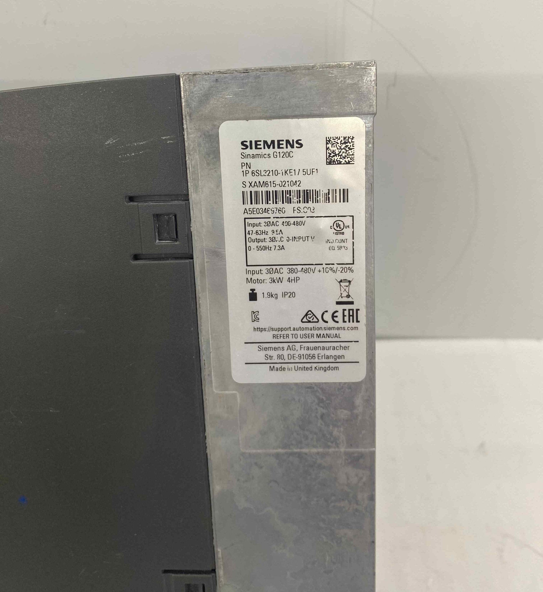SIEMENS 6SL3 210-1KE1/5UF1  3KW 380V  SÜRÜCÜ