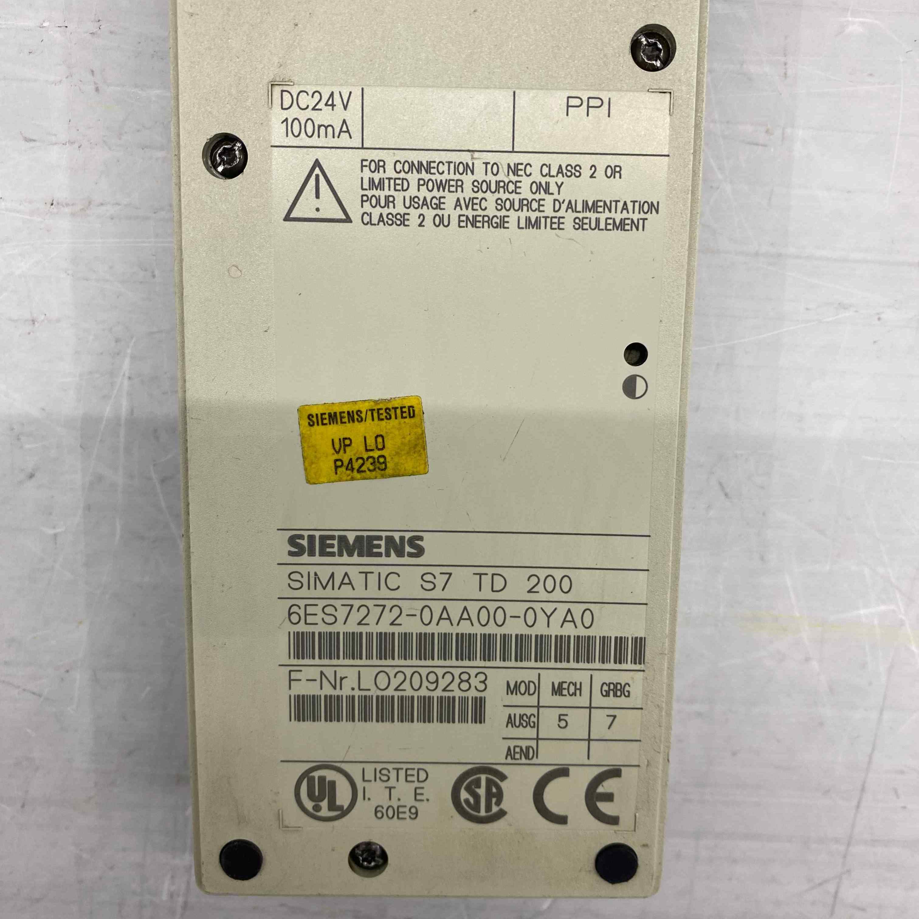 SIEMENS 6ES7272-0AA00-0YA0  EKRAN