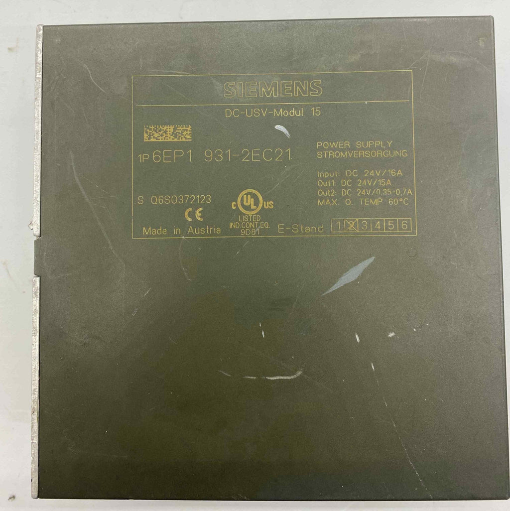 SIEMENS 6EP1931-2EC21 15A UPS MODÜL PLC