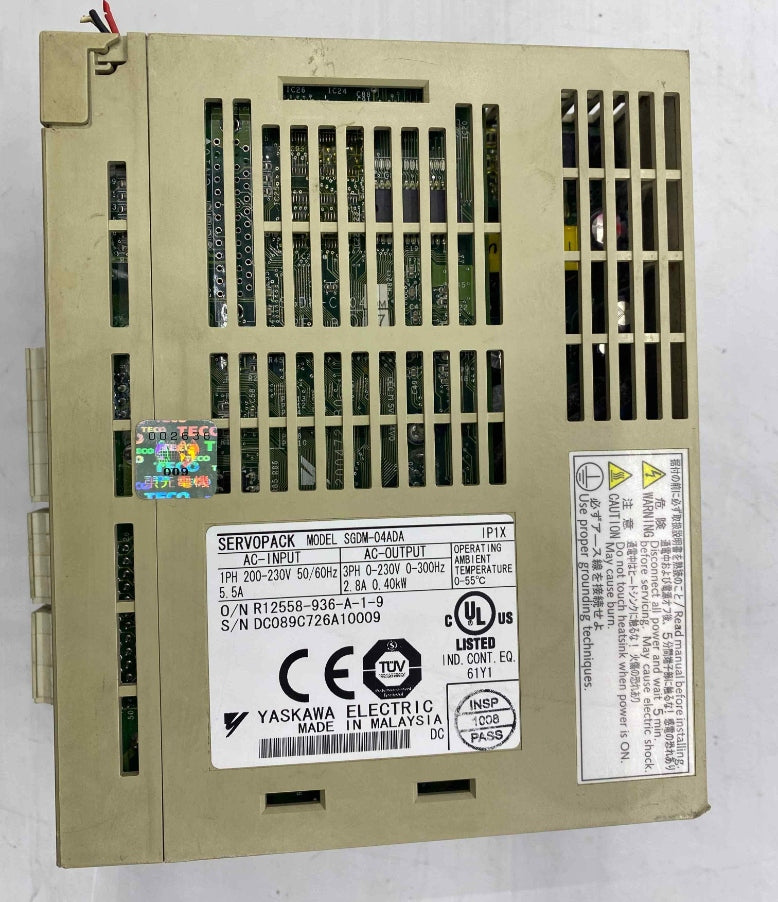 YASKAWA SGDM-04ADA 0.53KW 220V SERVO SÜRÜCÜ
