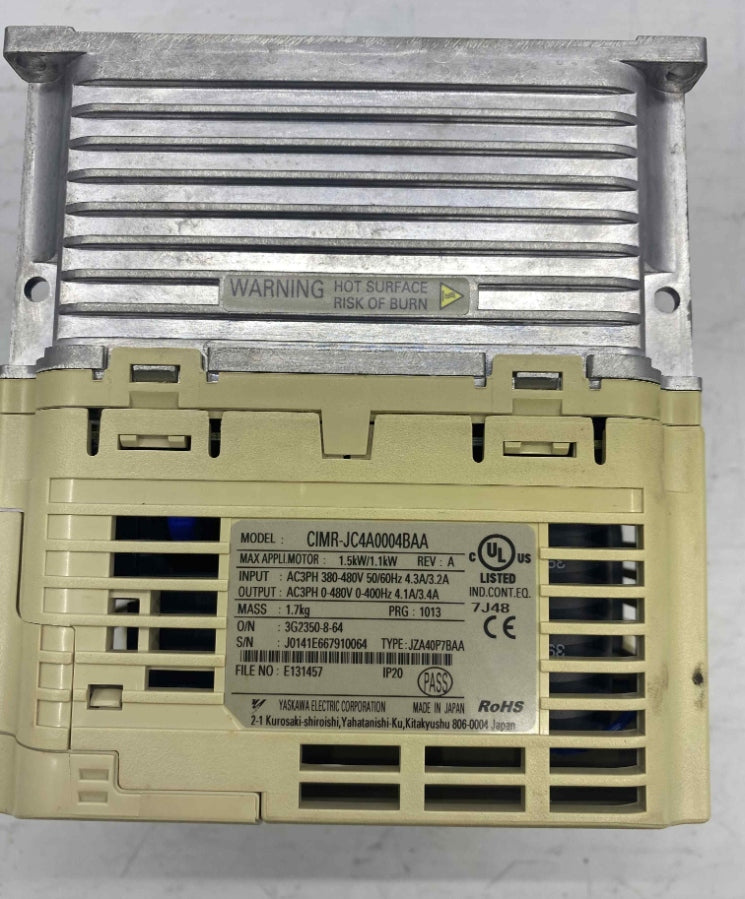YASKAWA CIMR-JC4A0004BAA  0.75-1.1KW 380V  J1000 SERİSİ  SÜRÜCÜ