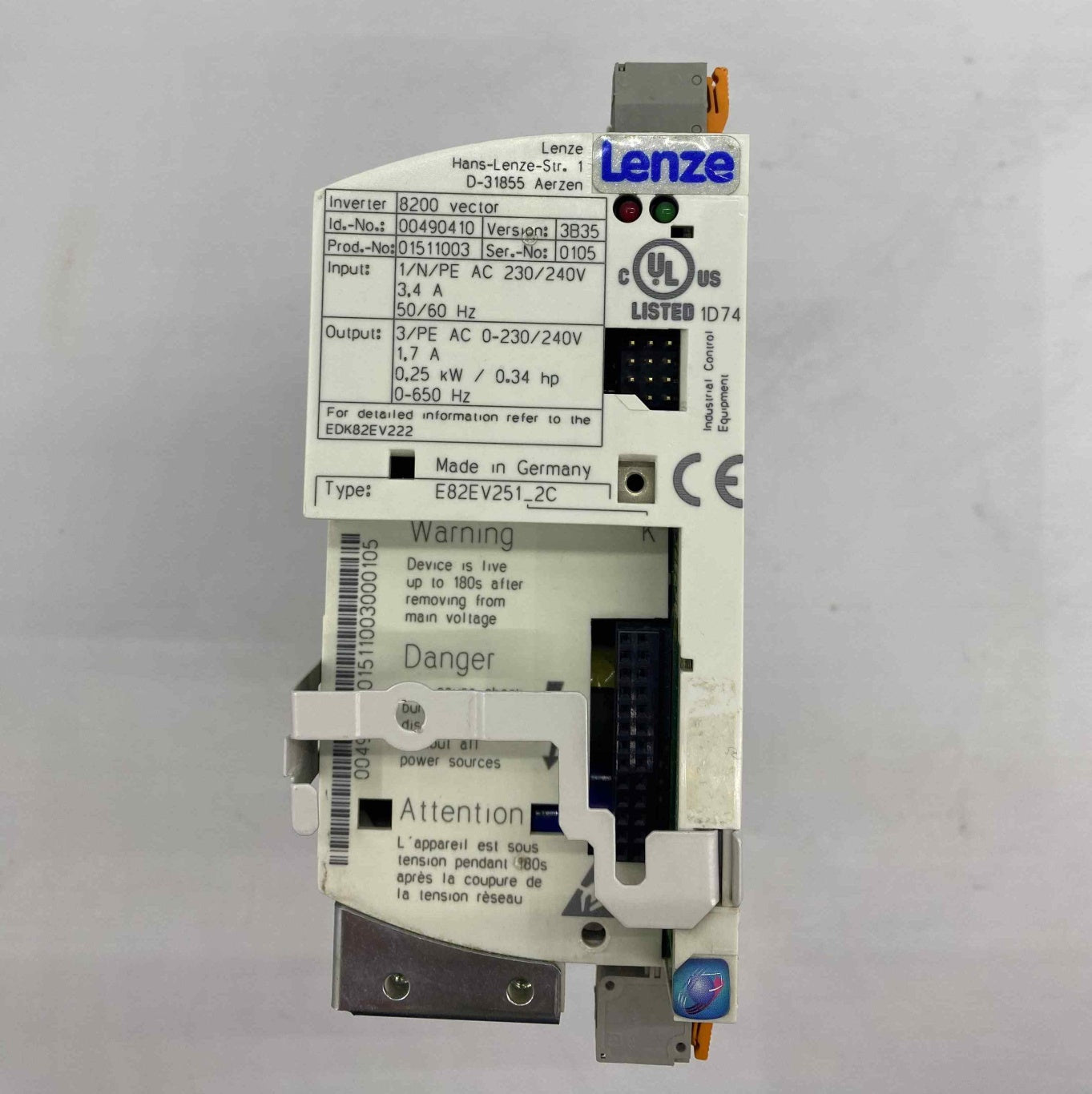 LENZE E82EV251-2C 0.25KW 240V SÜRÜCÜ