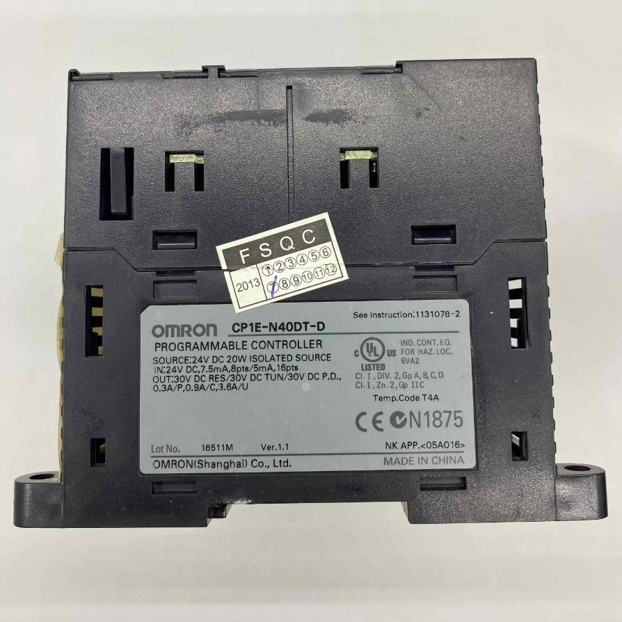OMRON CP1E-N40DT-D CPU PLC