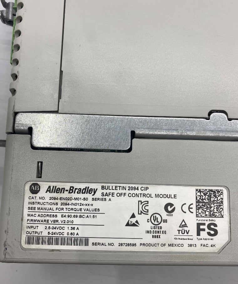 ALLEN BRADLEY 2094-EN02D-M01-S0 KINETIX 6500 HABERLEŞME MODÜLÜ SERVO SÜRÜCÜ