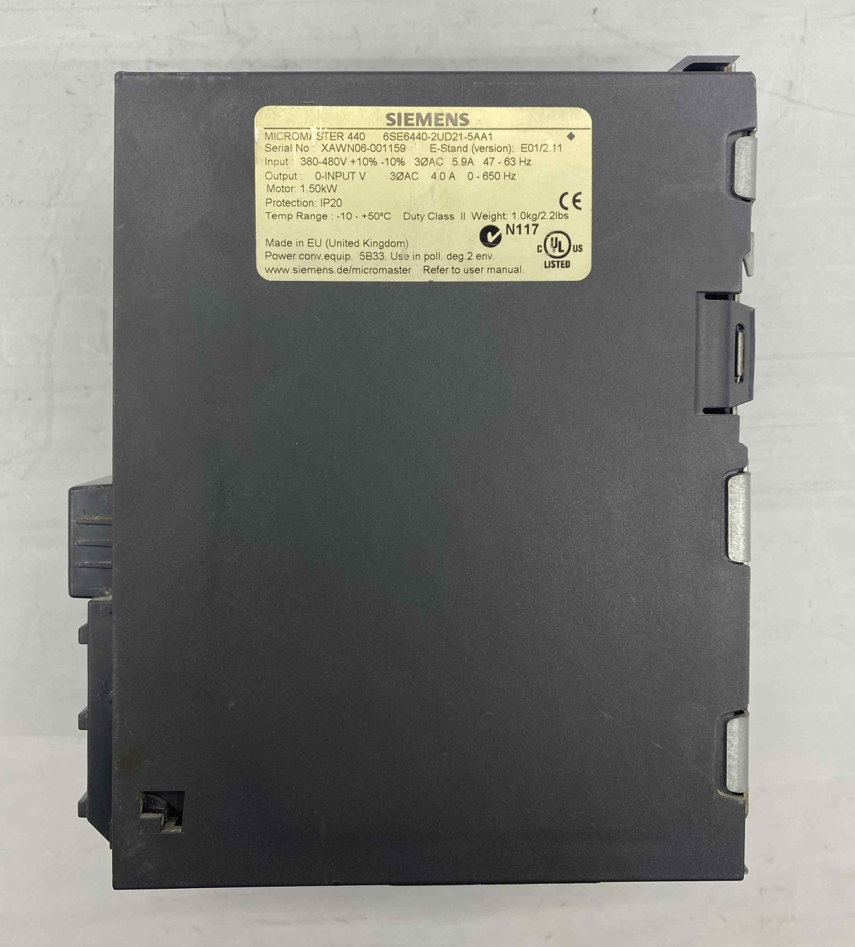 SIEMENS 6SE6440-2UD21-5AA1 1.5KW 380V SÜRÜCÜ