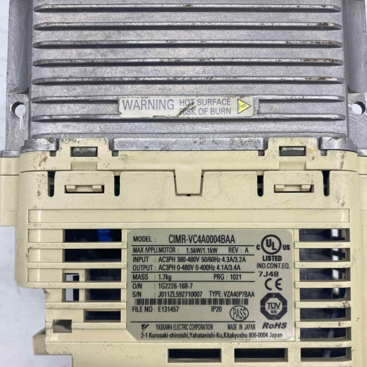 YASKAWA CIMR-VC4A0004BAA 1.5KW 380V SÜRÜCÜ