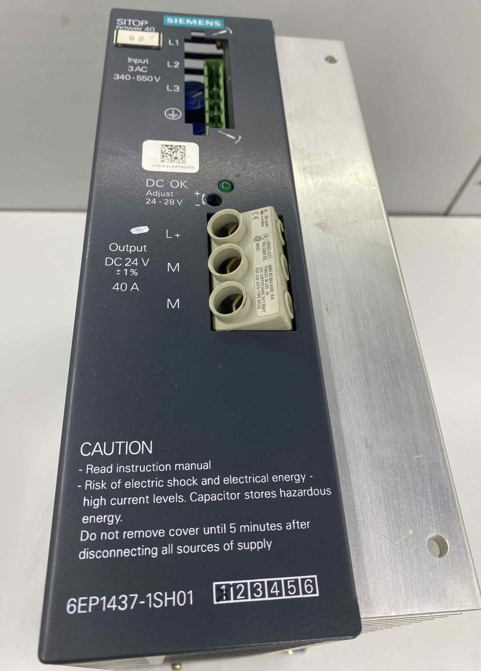 SIEMENS 6EP1 437-1SH01 6EP1437-1SH01 550V40A GÜÇ KAYNAĞI