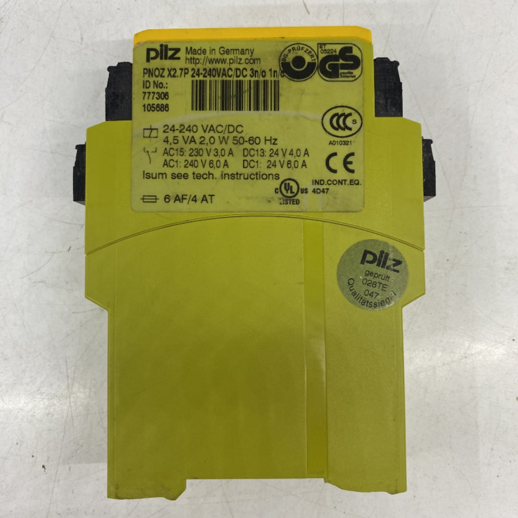 PILZ PNOZ X2.7P 24-240VAC/DC 3N/0 1N  EMNİYET RÖLESİ