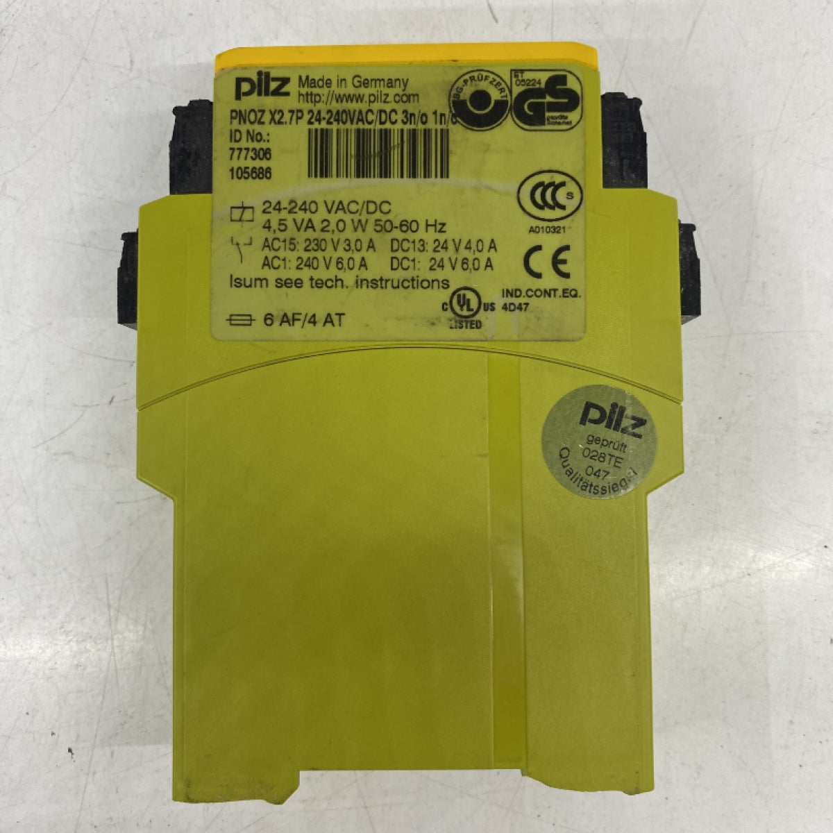 PILZ PNOZ X2.7P 24-240VAC/DC 3N/0 1N  EMNİYET RÖLESİ