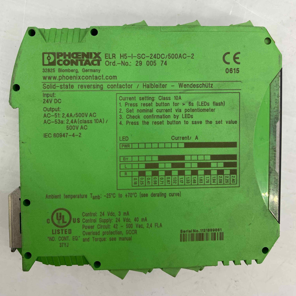 PHOENIX CONTACT ELR H5-I-SC-24DC-500AC-2 MOTOR YOL VERICI