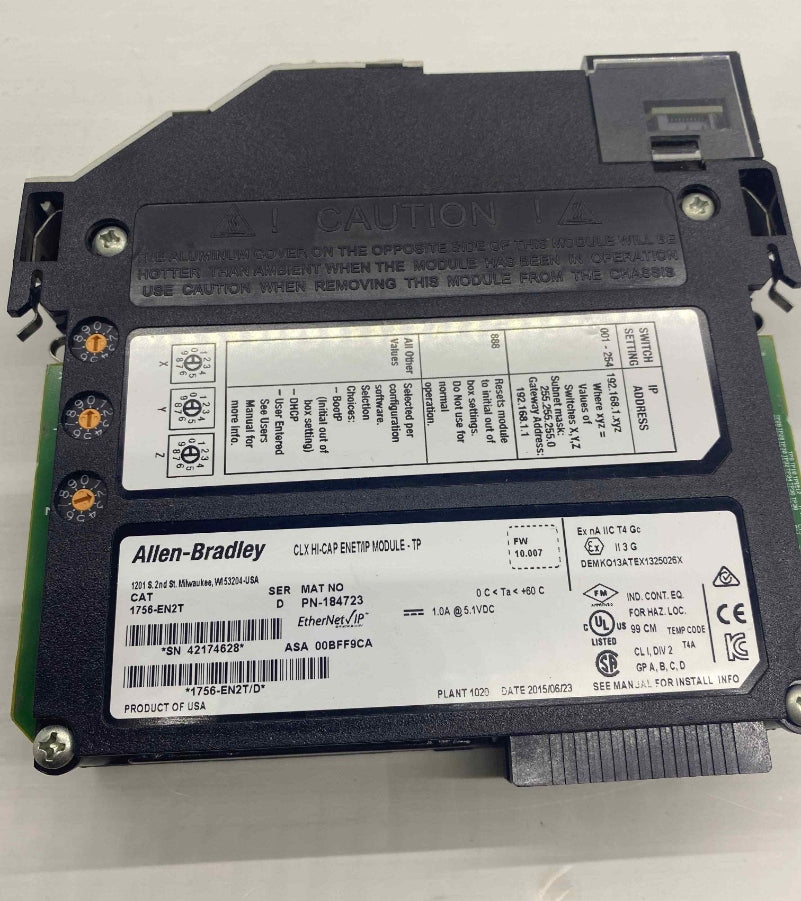ALLEN BRADLEY 1756-EN2T CPU  PLC