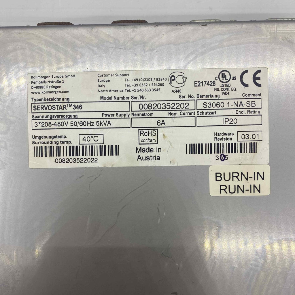 DANAHER MOTİON S3060 1-NA-SB 5KW 380V SERVO SÜRÜCÜ